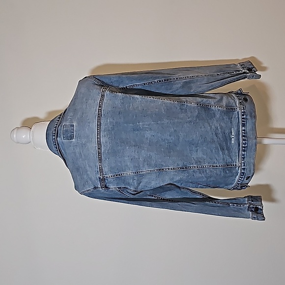 Jim Beam Trucker Jacket Coat Blue Jean Denim Button Down Faded Bourbon Whiskey S - Picture 4 of 15